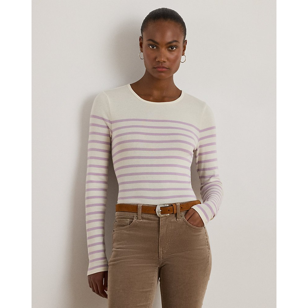 Women's 'Striped Cotton Long-Sleeve Tee'