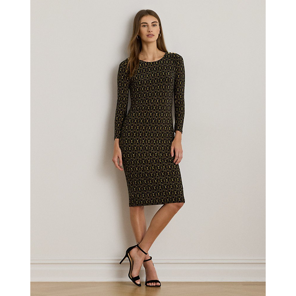 Women's 'Chain-Print Three-Quarter-Sleeve Dress'