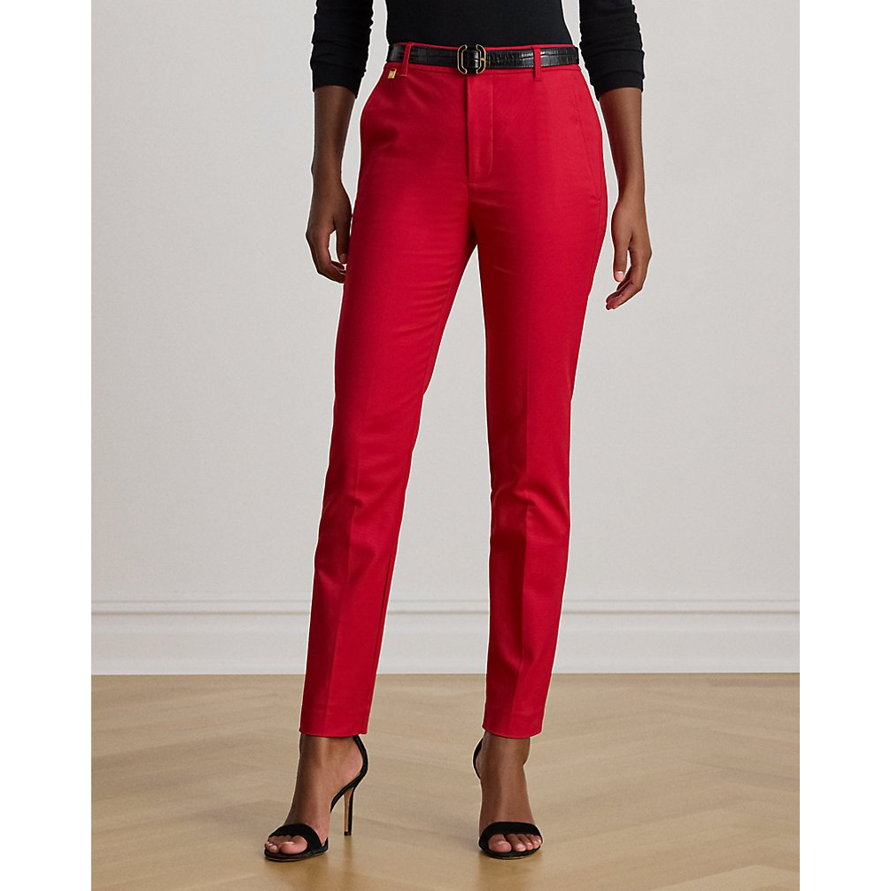 'Double-Faced Stretch Cotton Pant' pour Femmes