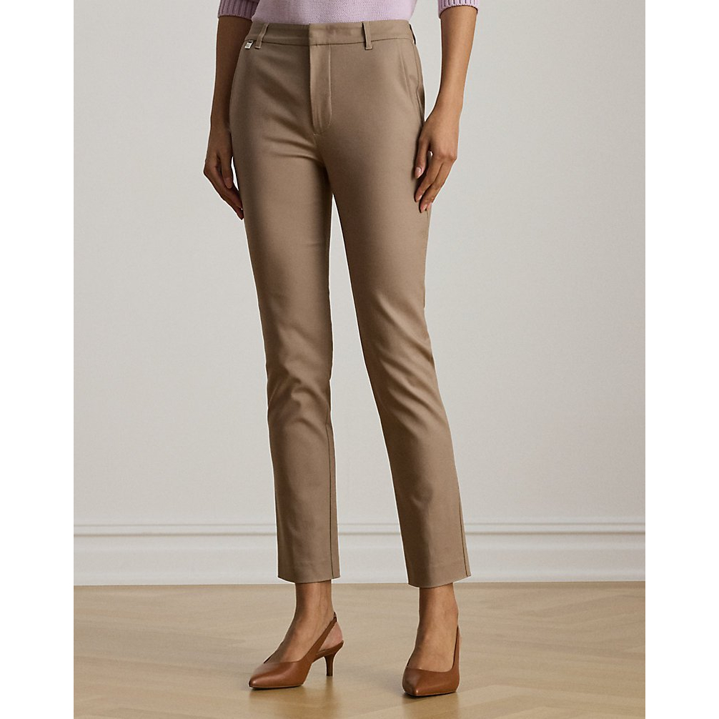 'Double-Faced Stretch Cotton Pant' pour Femmes