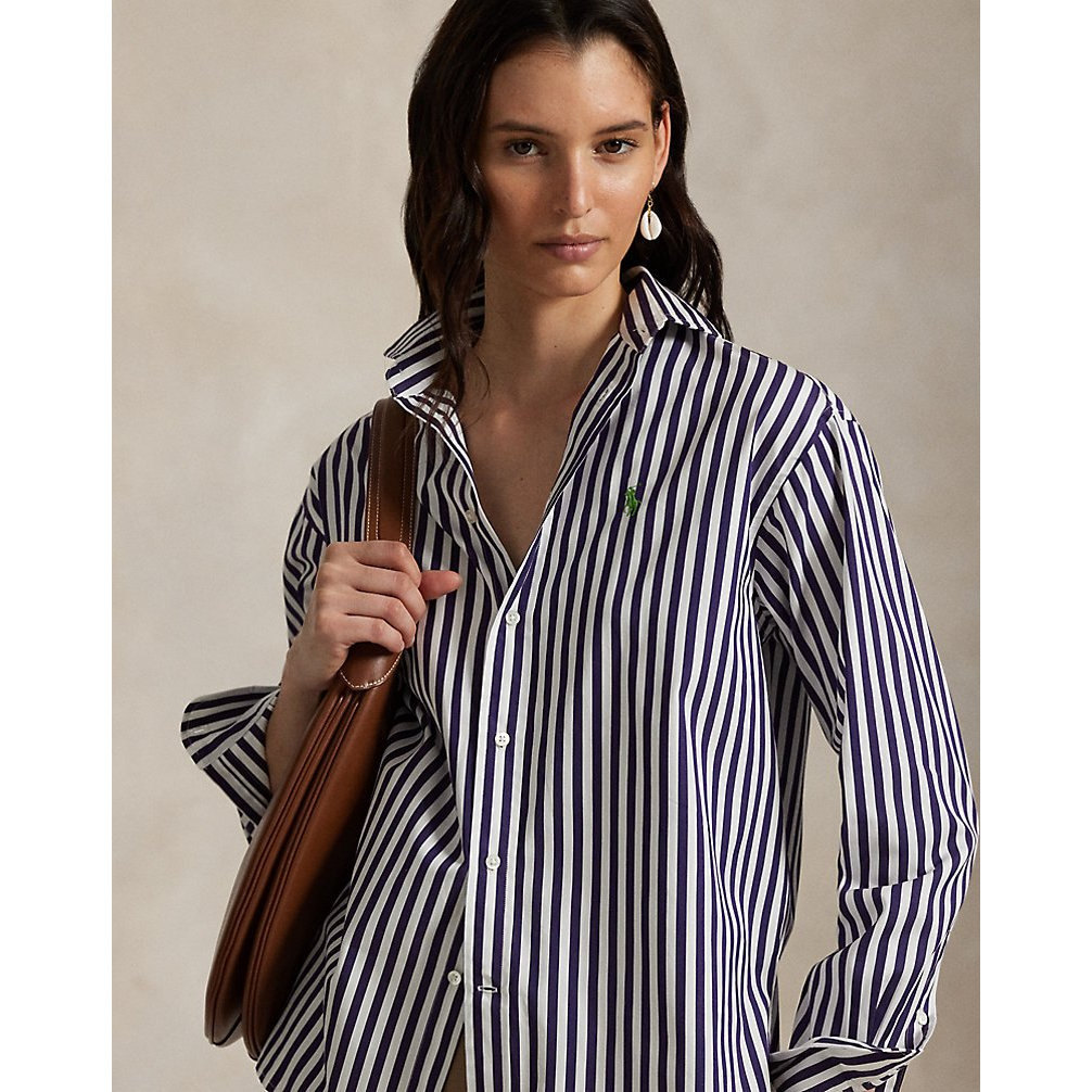 Women's 'Relaxed Fit Striped Cotton Shirt'