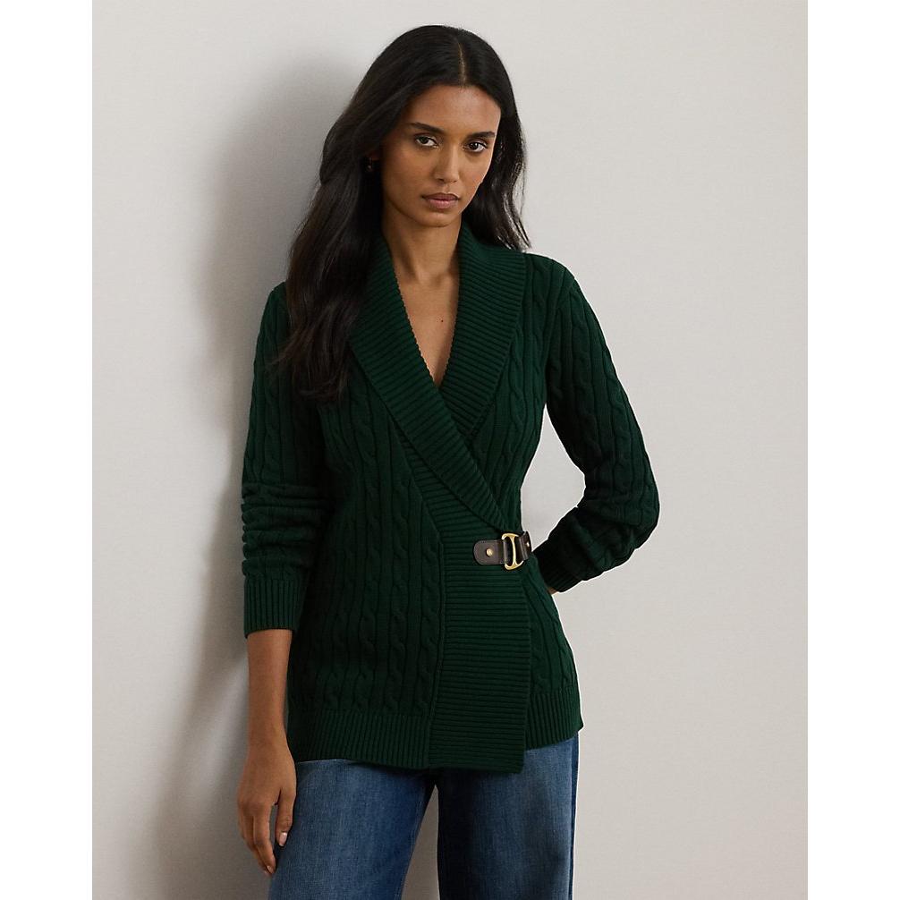 'Buckle-Trim Cotton Sweater' pour Femmes
