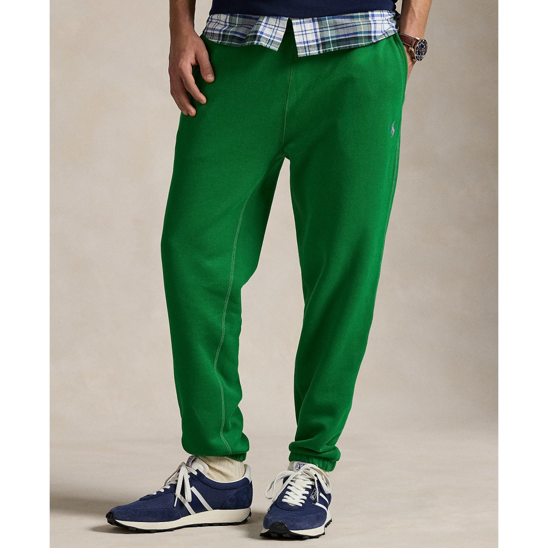 'Cotton-Blend-Fleece Pants' pour Hommes