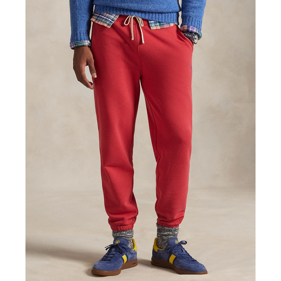 'Cotton-Blend-Fleece Pants' pour Hommes