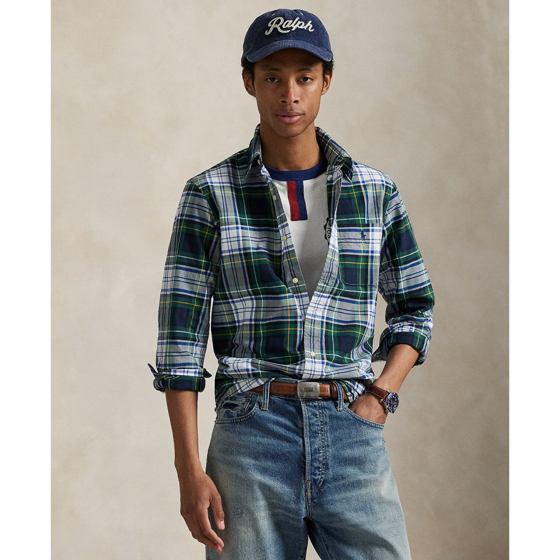 Men's 'Classic-Fit Plaid Oxford Shirt'
