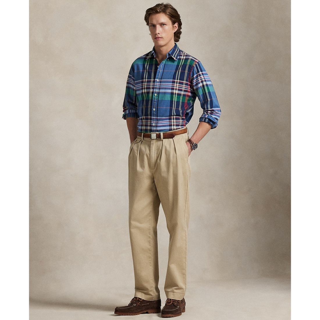 Men's 'Classic-Fit Plaid Oxford Shirt'