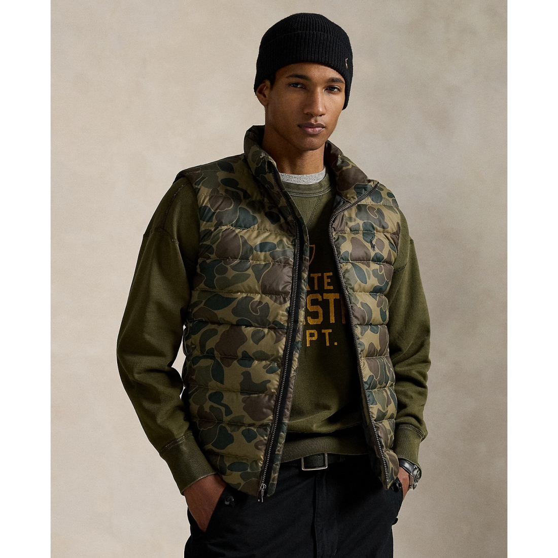 'The Colden Camo-Print Packable Vest' pour Hommes