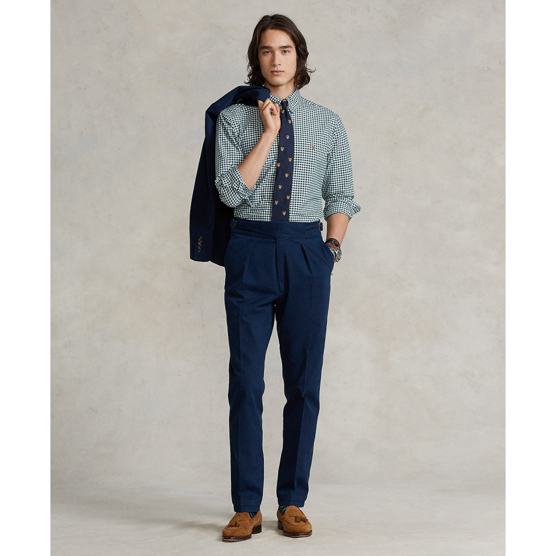 'Custom-Fit Gingham Oxford Shirt' pour Hommes