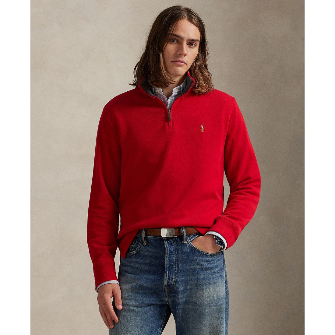 'Estate-Rib Cotton Quarter-Zip Pullover' pour Hommes