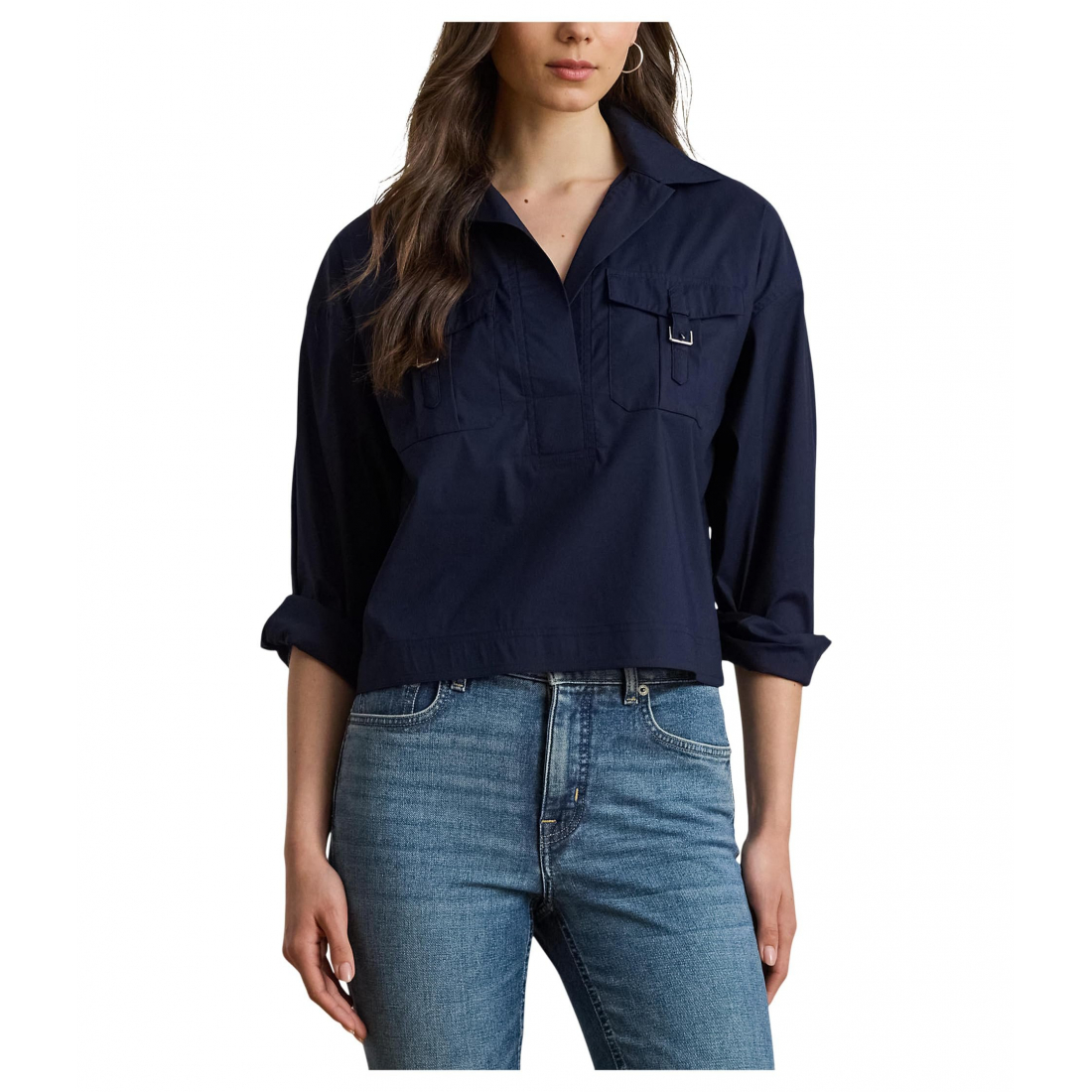 Women's 'Buckle-Trim Cotton-Blend Shirt'