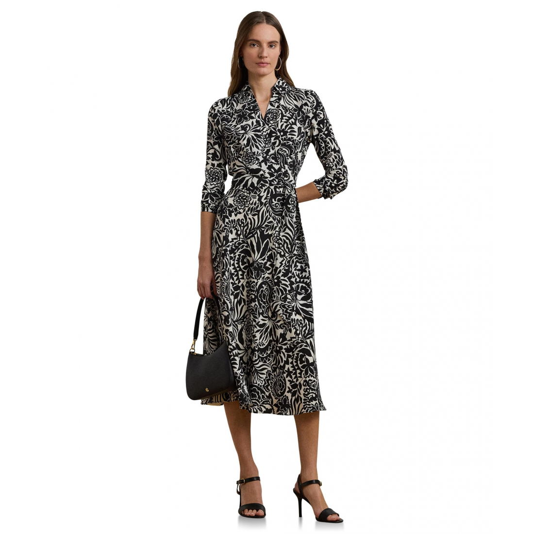 Women's 'Floral Crepe Midi Dress'