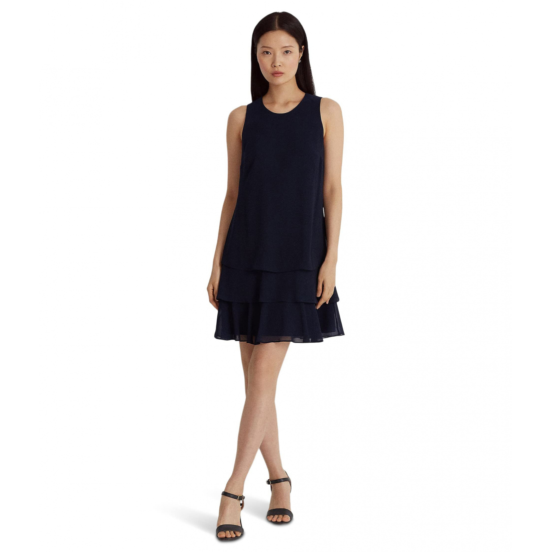 'Crinkle Georgette Shift Dress' pour Femmes