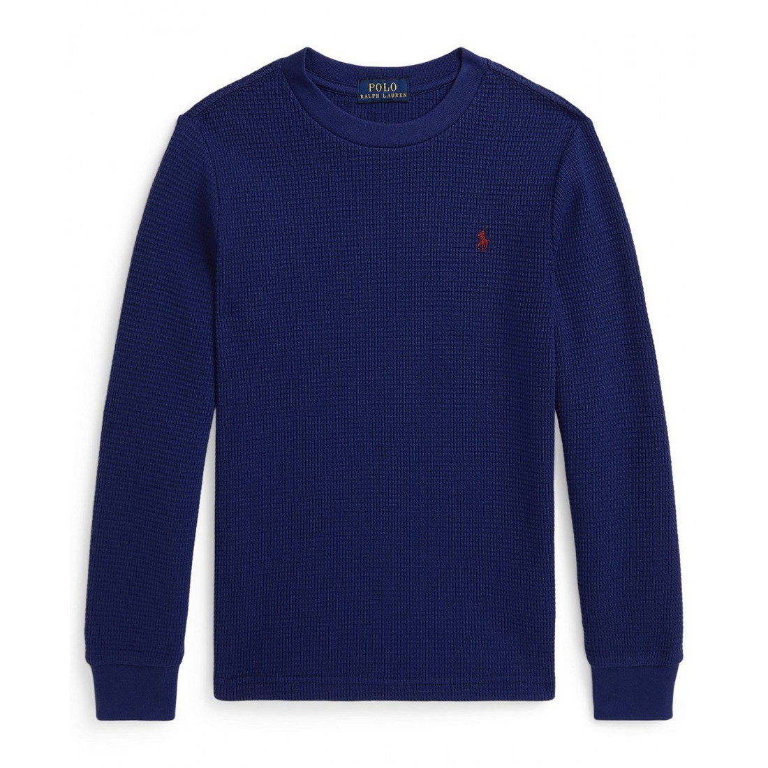'Waffle-Knit Cotton Long-Sleeve T-Shirt' pour Garçons