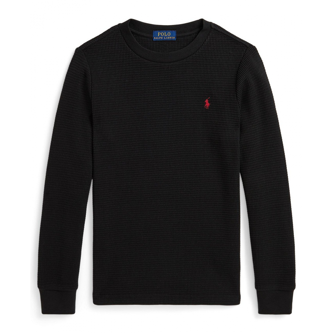 'Waffle-Knit Cotton Long-Sleeve T-Shirt' pour Garçons