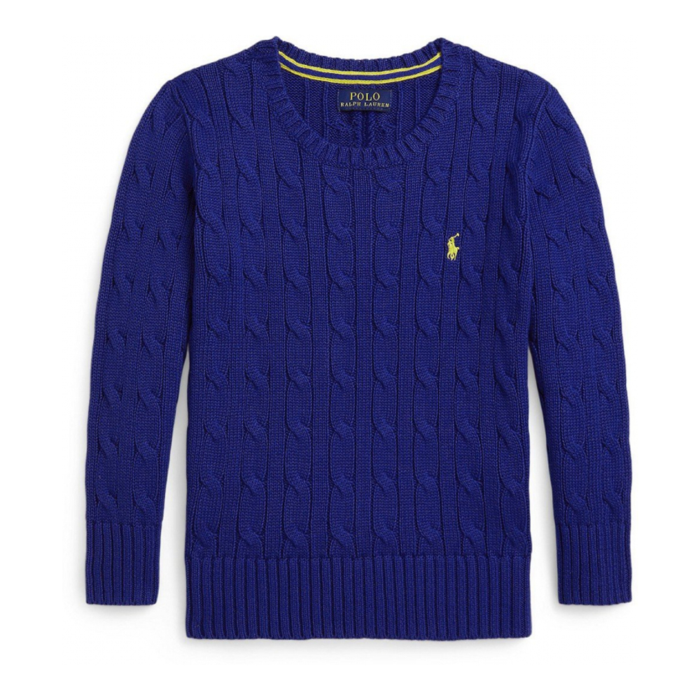 'Cable Knit Cotton Sweater' für Jungen