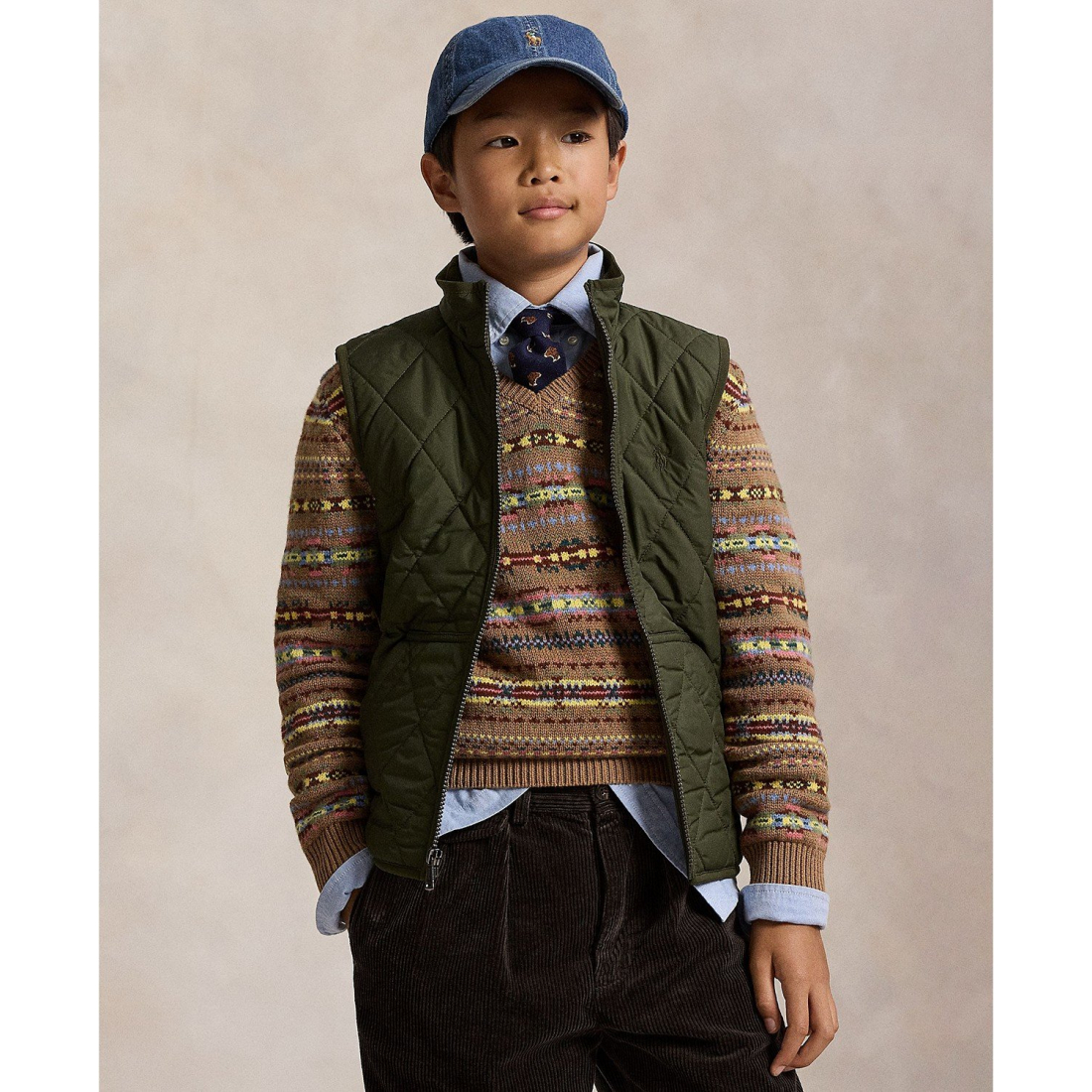 'Fleece-Lined Quilted Vest' pour Garçons