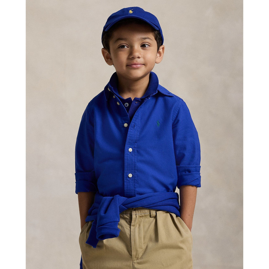 'Garment-Dyed Cotton Oxford Shirt' für Jungen