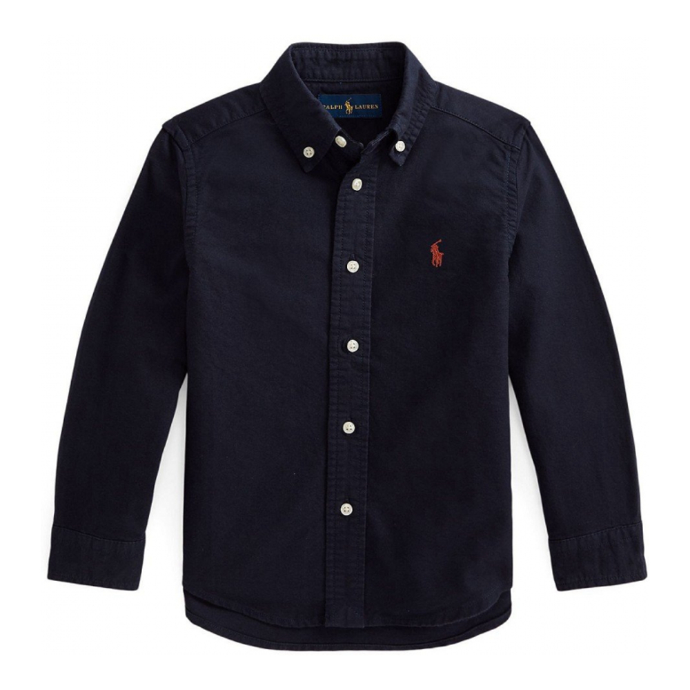 'Garment-Dyed Cotton Oxford Shirt' für Jungen