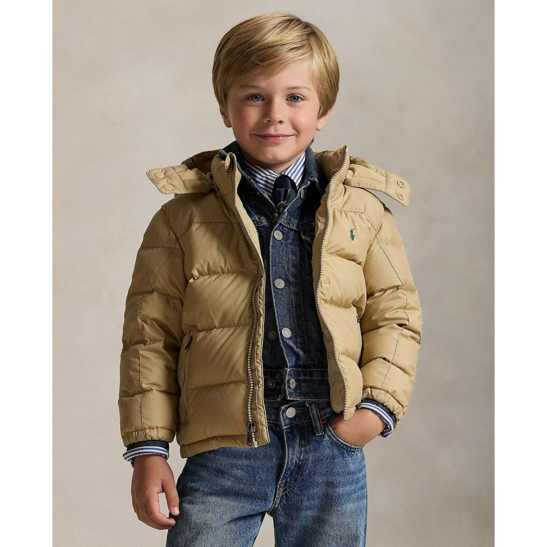 'Ripstop Down Hooded Jacket' für Jungen