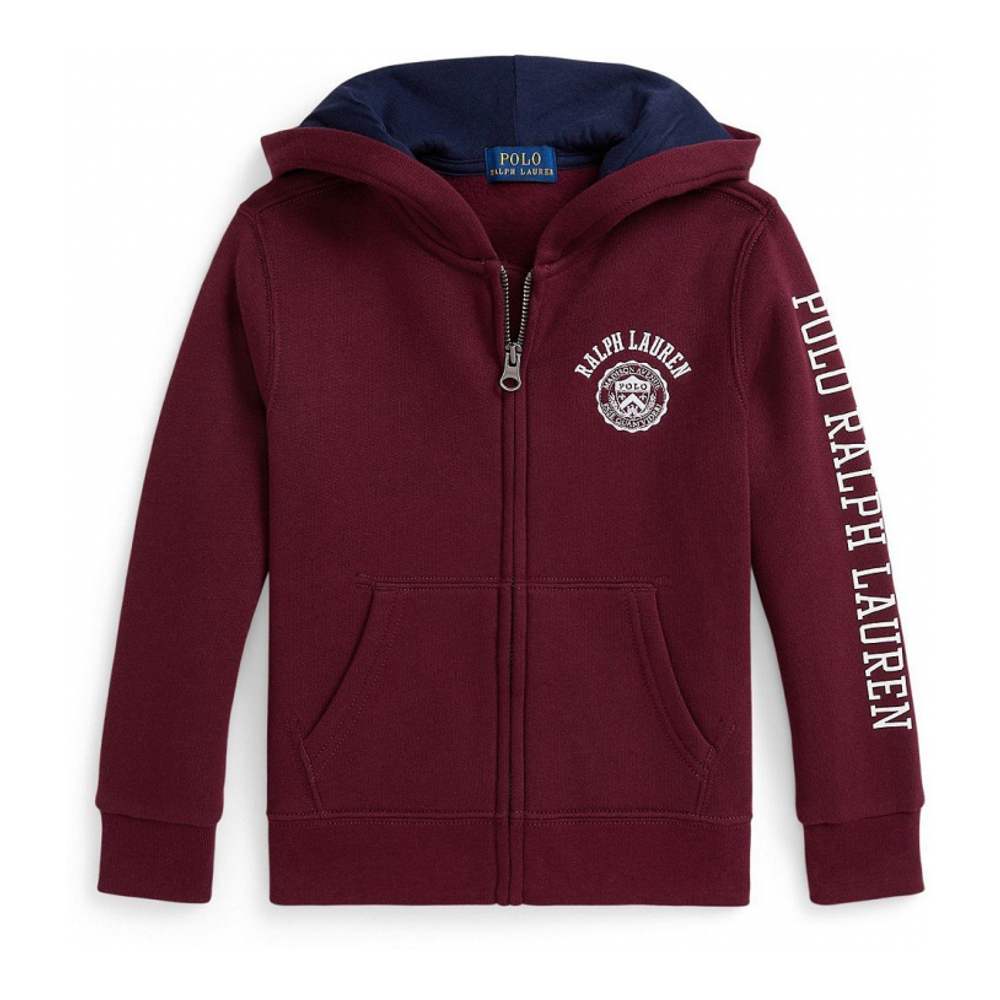 Boy's 'Logo Fleece Full-Zip Hoodie'