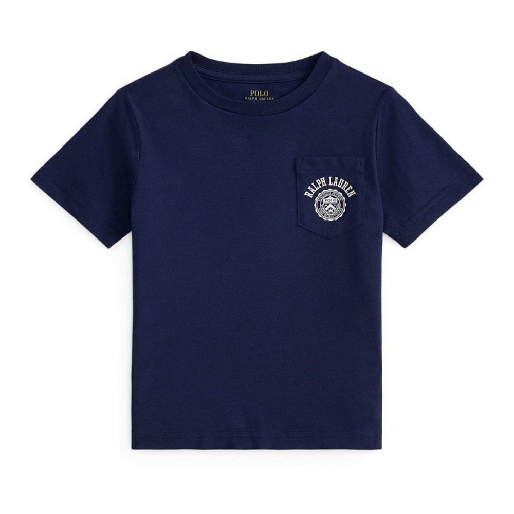'Logo Cotton Jersey Pocket T-Shirt' für Jungen
