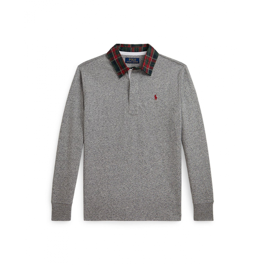 'Plaid-Collar Cotton Jersey Rugby Shirt' für Jungen