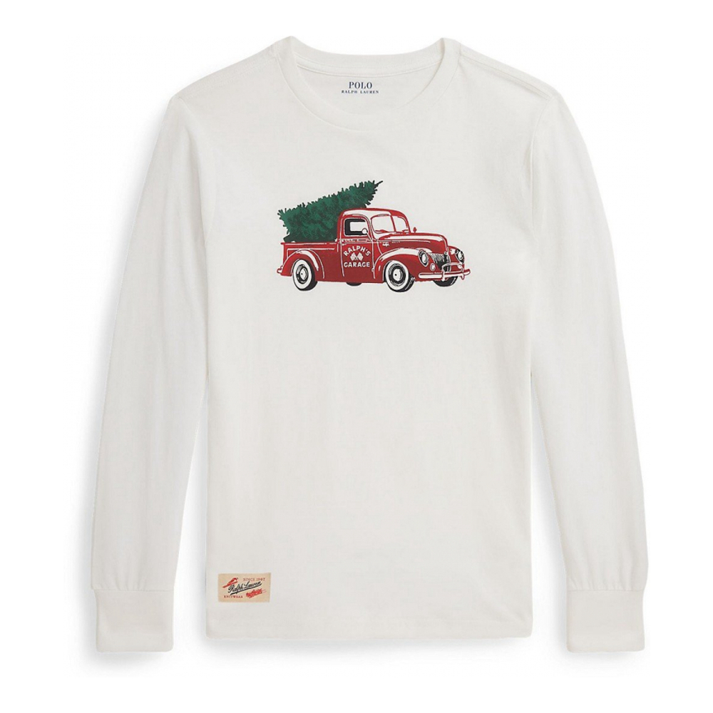 'Truck-Print Cotton Long-Sleeve Tee' für Jungen