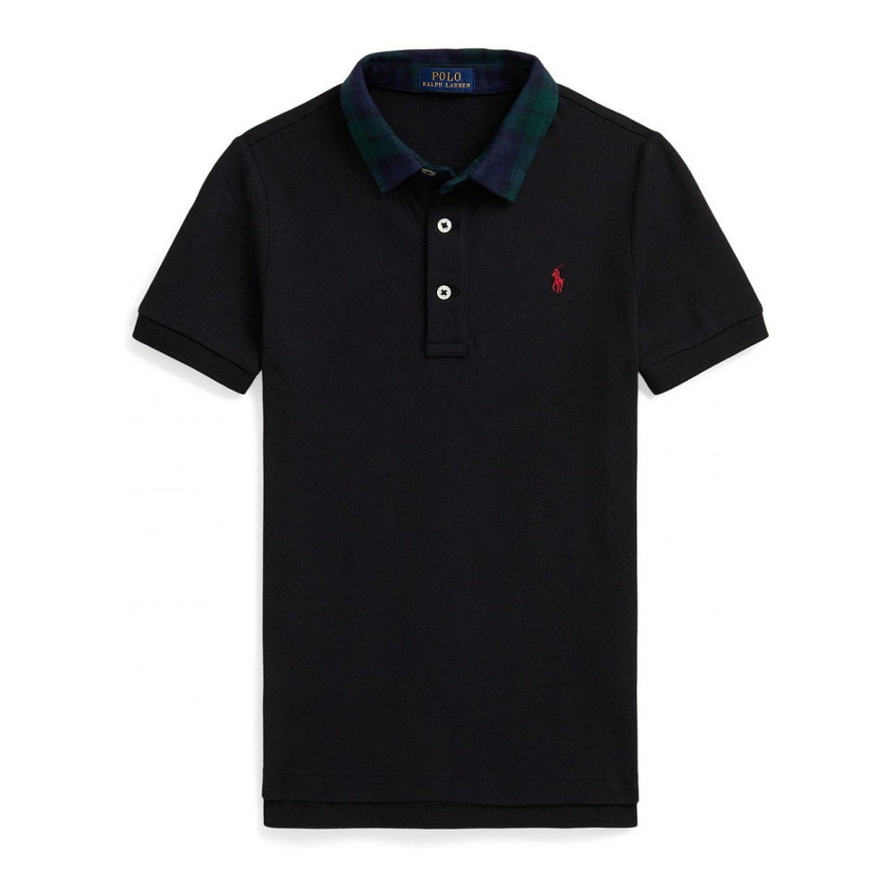 'Plaid Collar T-Shirt' pour Garçons