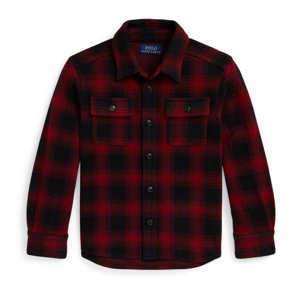 'Plaid Long Sleeve Shirt' pour Garçons