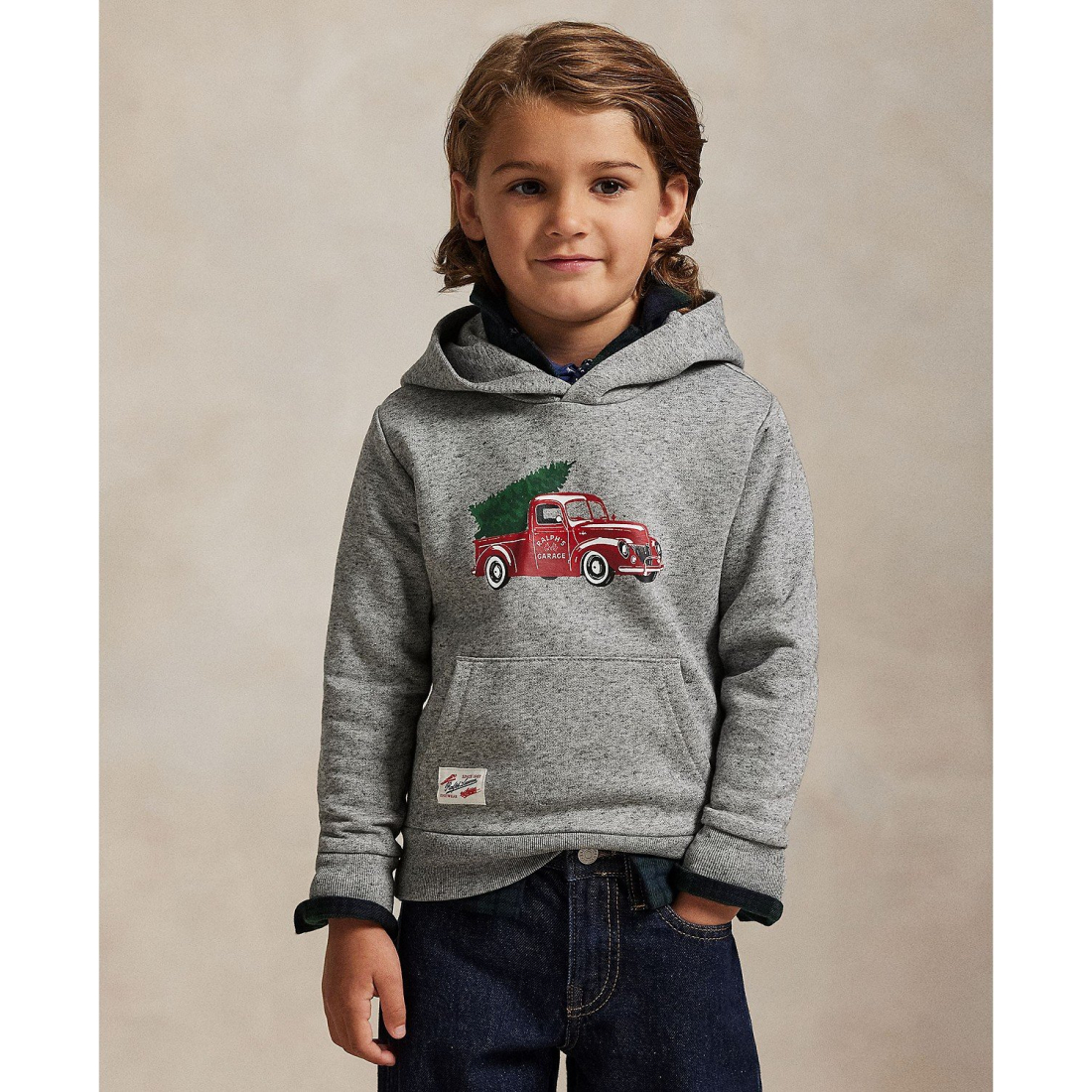 'Truck Printed Long Sleeve Hoodie' für Jungen