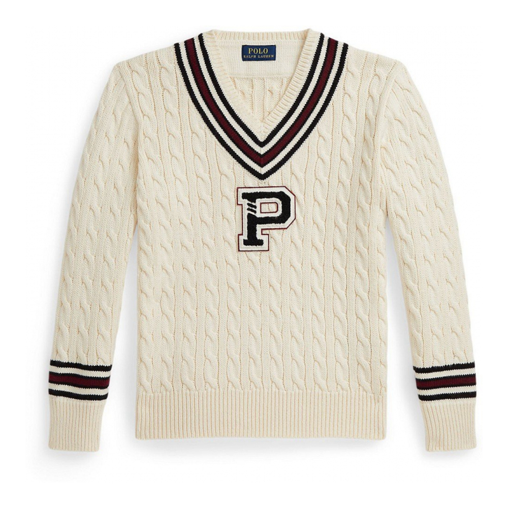 'Stripe Detail Cricket Sweater' pour Garçons