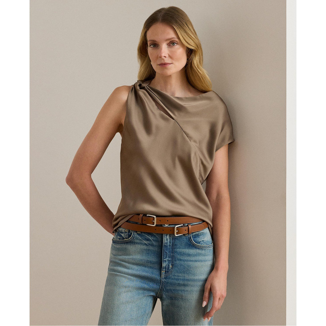 Women's 'Charmeuse Asymmetrical Blouse'