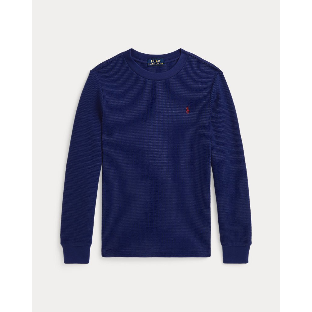 'Waffle-Knit Cotton Long-Sleeve Tee' für Jungen