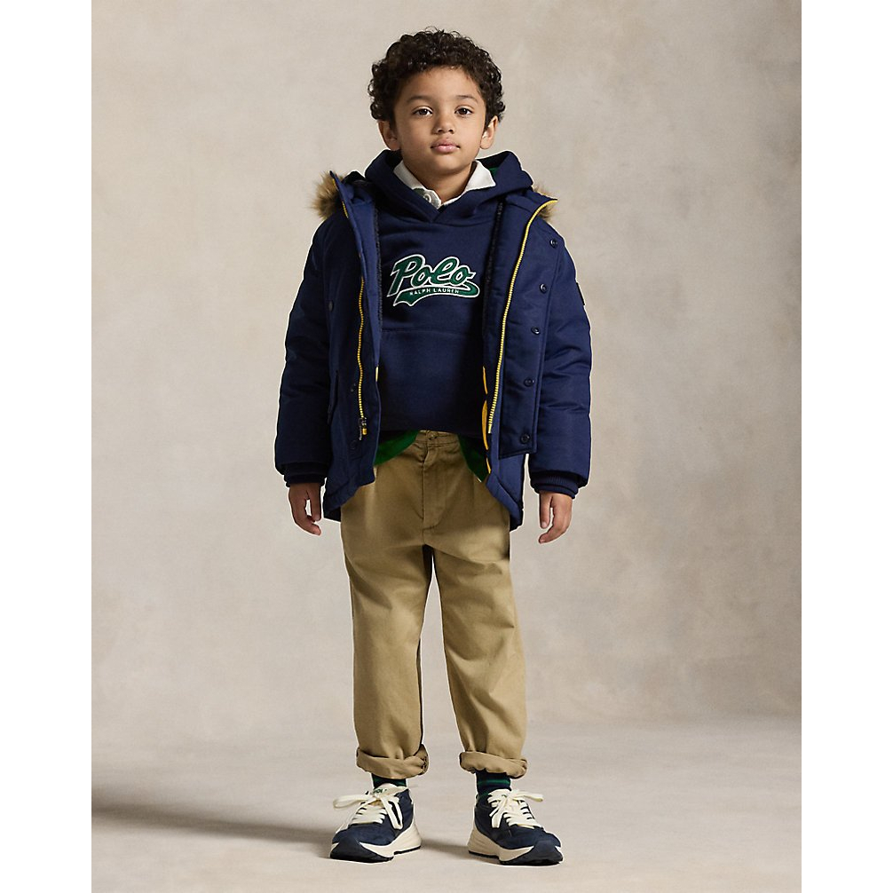 'Faux-Fur-Trim Down Parka' pour Garçons