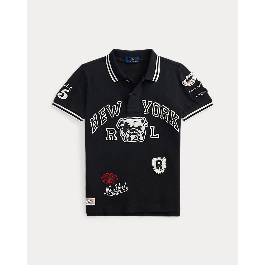 'Cotton Mesh Graphic Polo Shirt' pour Garçons