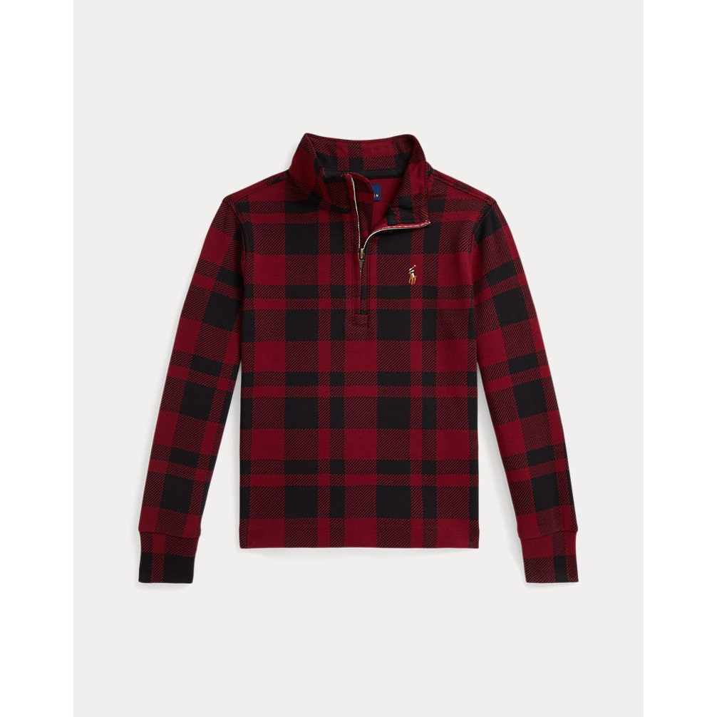 'Plaid Cotton Interlock Pullover' für Jungen