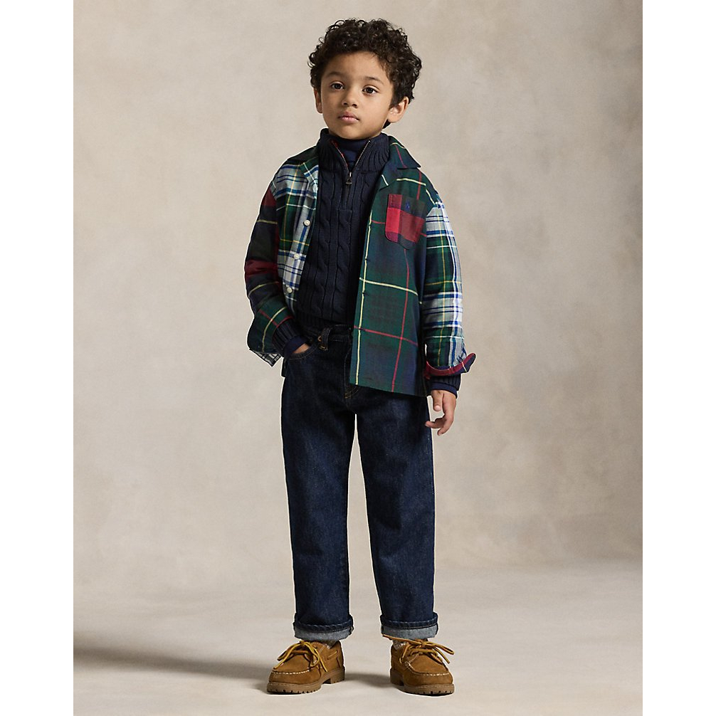 'Plaid Cotton Oxford Fun Shirt' pour Garçons