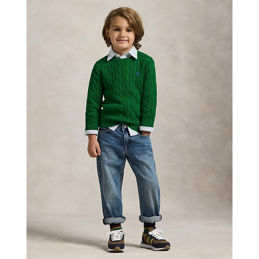 'Cable-Knit Cotton Sweater' für Jungen