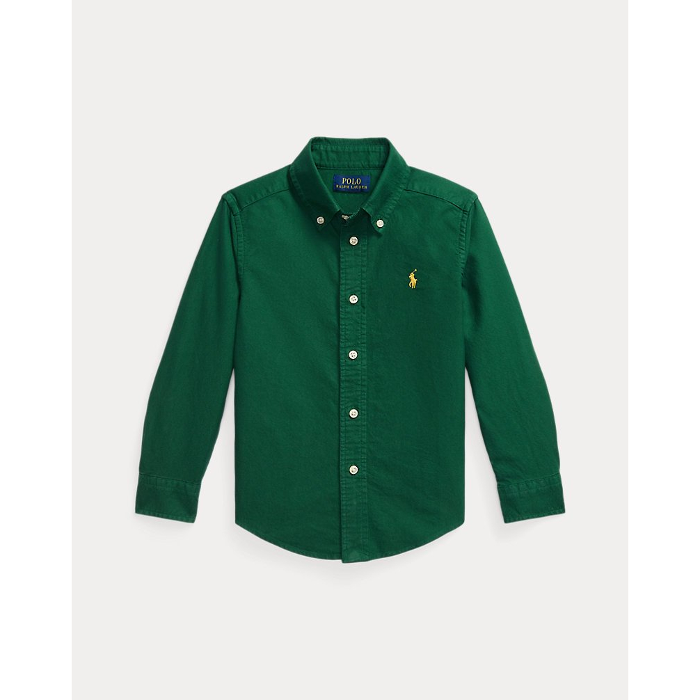'Garment-Dyed Cotton Oxford Shirt' für Jungen