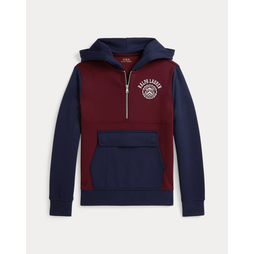 'Logo Double-Knit Half-Zip Hoodie' pour Garçons