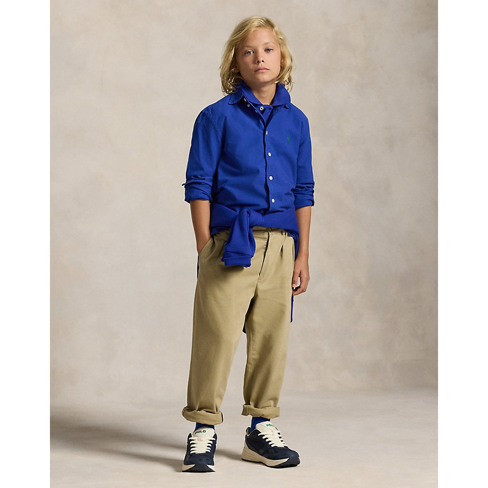 'Garment-Dyed Cotton Oxford Shirt' für Jungen