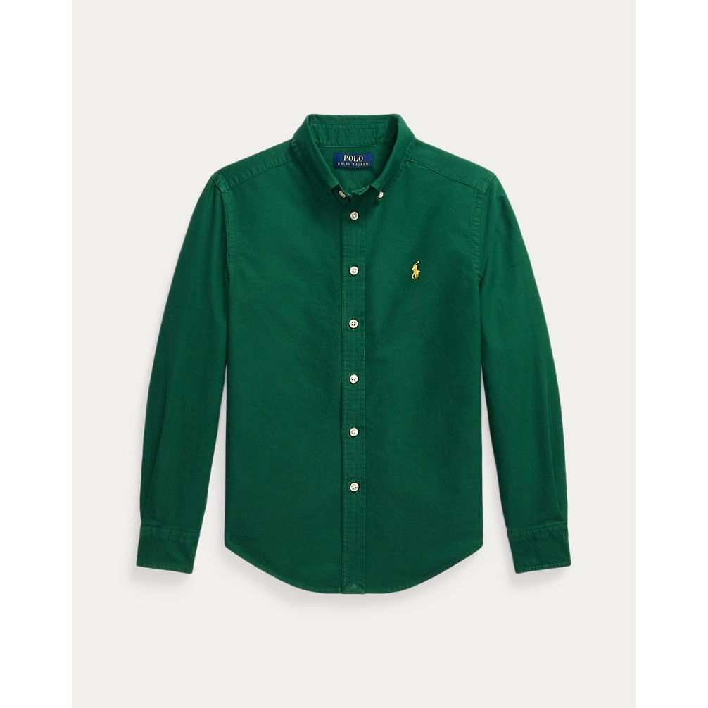 'Garment-Dyed Cotton Oxford Shirt' für Jungen