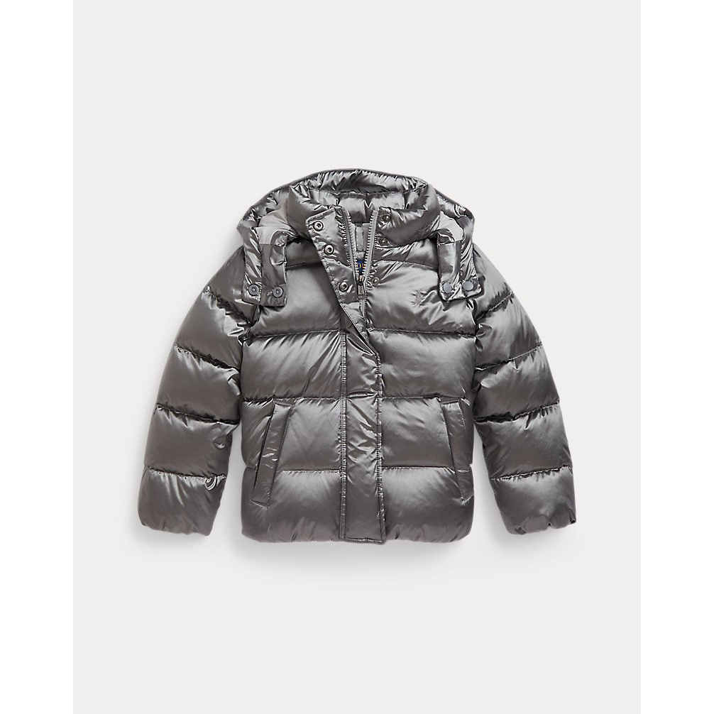 'Metallic Down Hooded Jacket' pour Filles