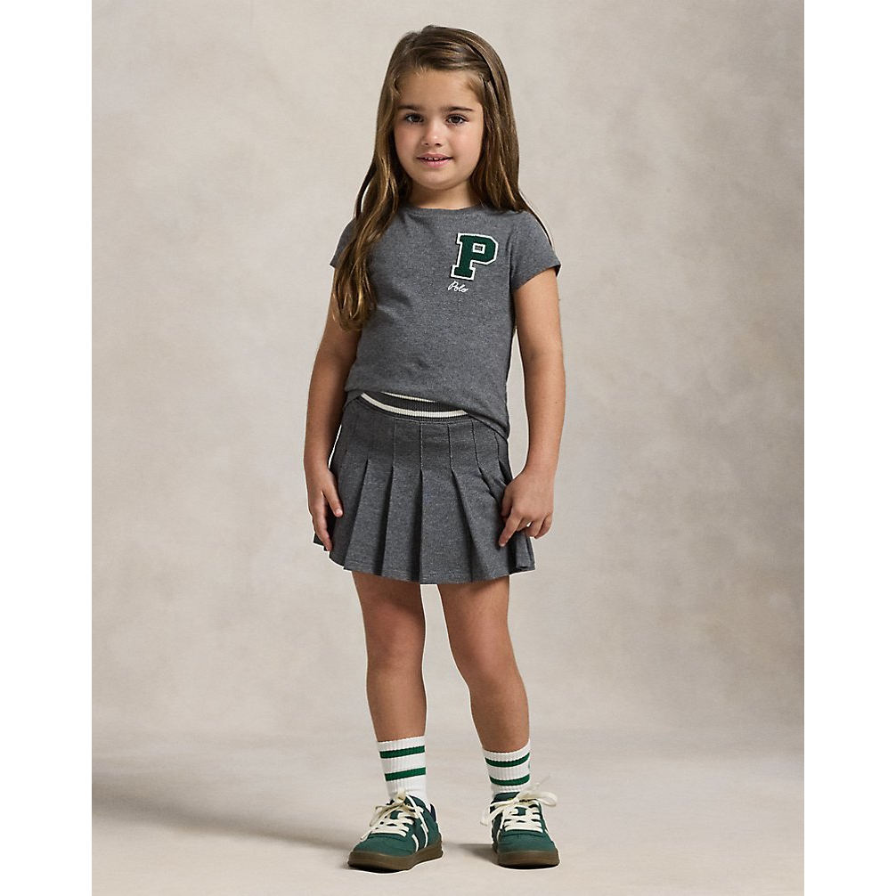 Girl's 'Cotton Jersey Letterman Tee'