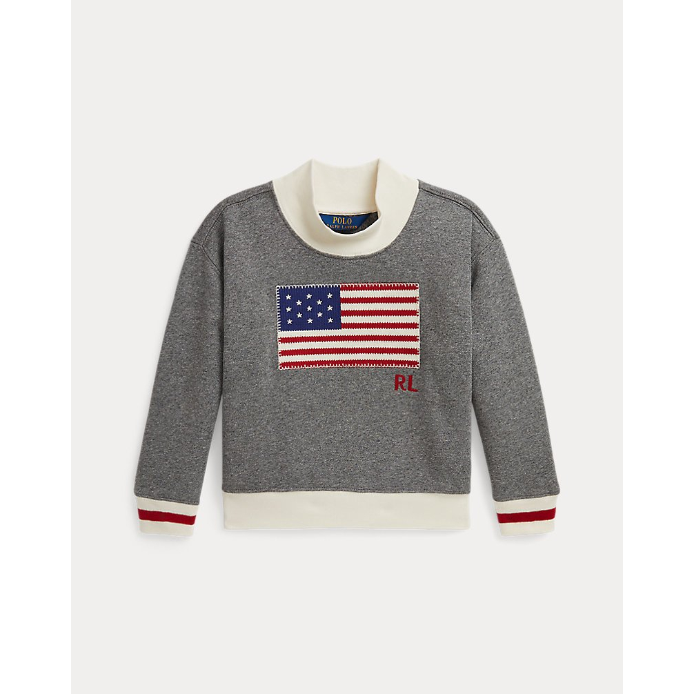 Girl's 'Flag Fleece Mockneck Sweatshirt'