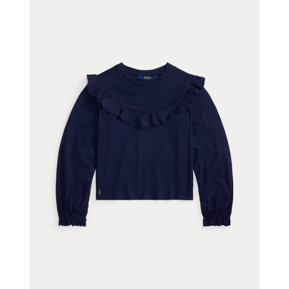 Girl's 'Ruffled Cotton-Modal Top'