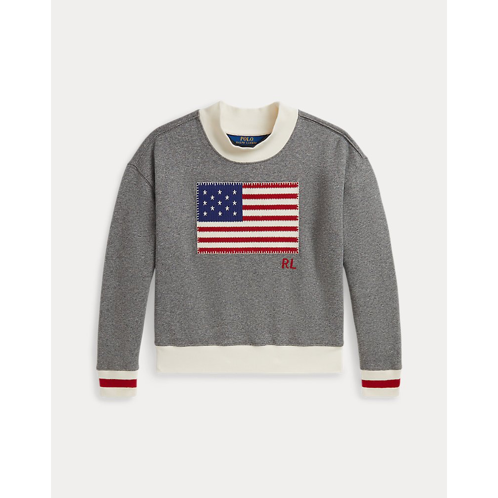 'Flag Fleece Mockneck Sweatshirt' pour Filles