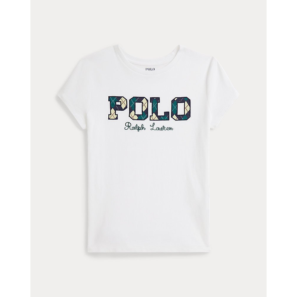 Girl's 'Logo Cotton Jersey Tee'