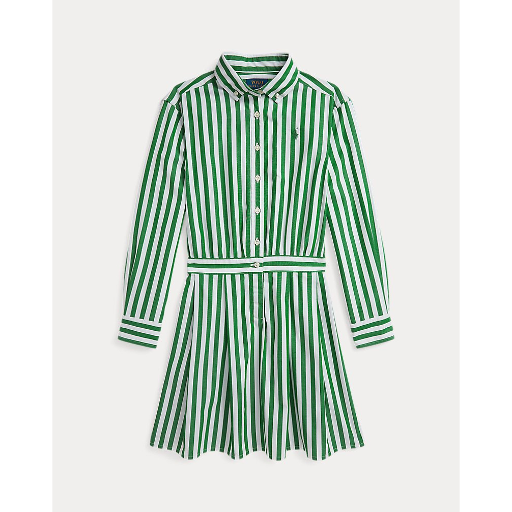 'Striped Cotton Poplin Shirtdress' pour Filles