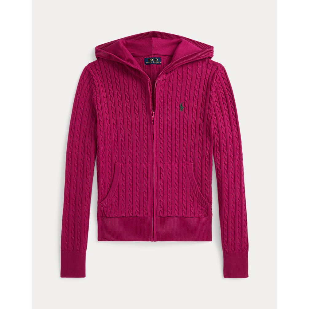 'Mini-Cable Cotton Full-Zip Hoodie' pour Filles